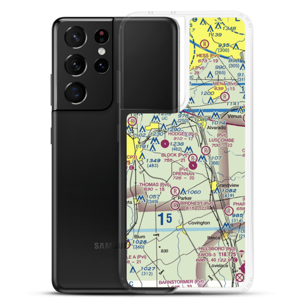 Phillips Farm Airport (TA01) VFR Sectional Samsung Case Samsung Galaxy S21 Ultra model shown