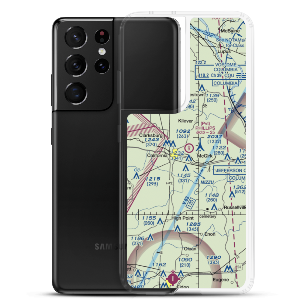 Phillips Field (MO23) VFR Sectional Samsung Case Samsung Galaxy S21 Ultra model shown