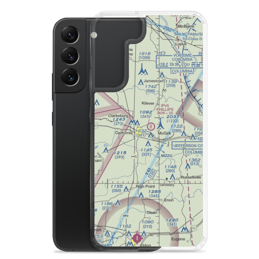 Phillips Field (MO23) VFR Sectional Samsung Case Samsung Galaxy S22 Plus model shown