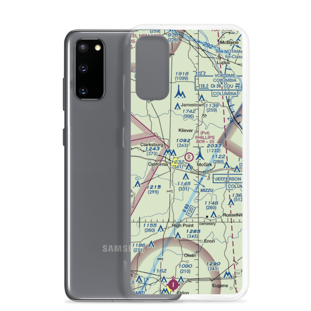 Phillips Field (MO23) VFR Sectional Samsung Case Samsung Galaxy S20 model shown