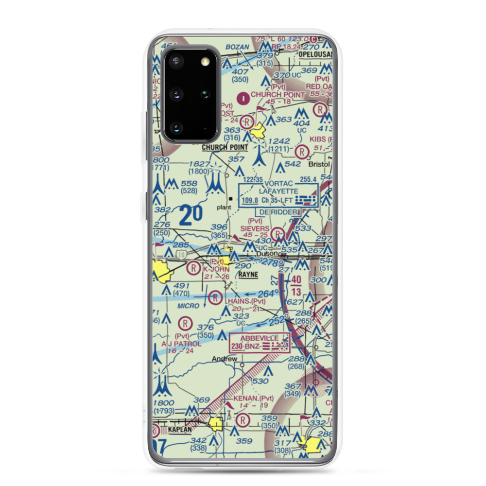 Phoenix Airport (LA30) VFR Sectional Samsung Case Samsung Galaxy S20 Plus model shown