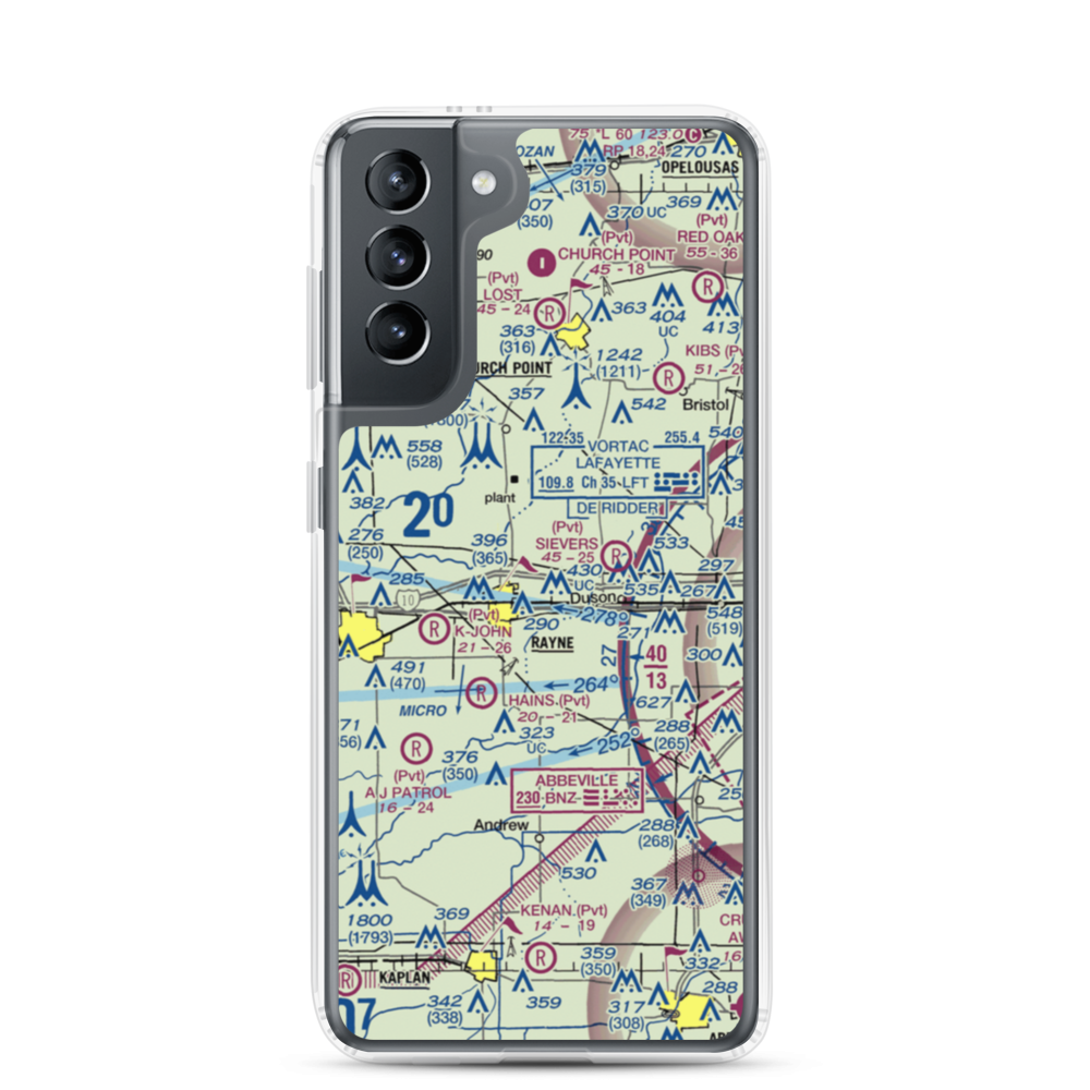 Phoenix Airport (LA30) VFR Sectional Samsung Case Samsung Galaxy S21 model shown