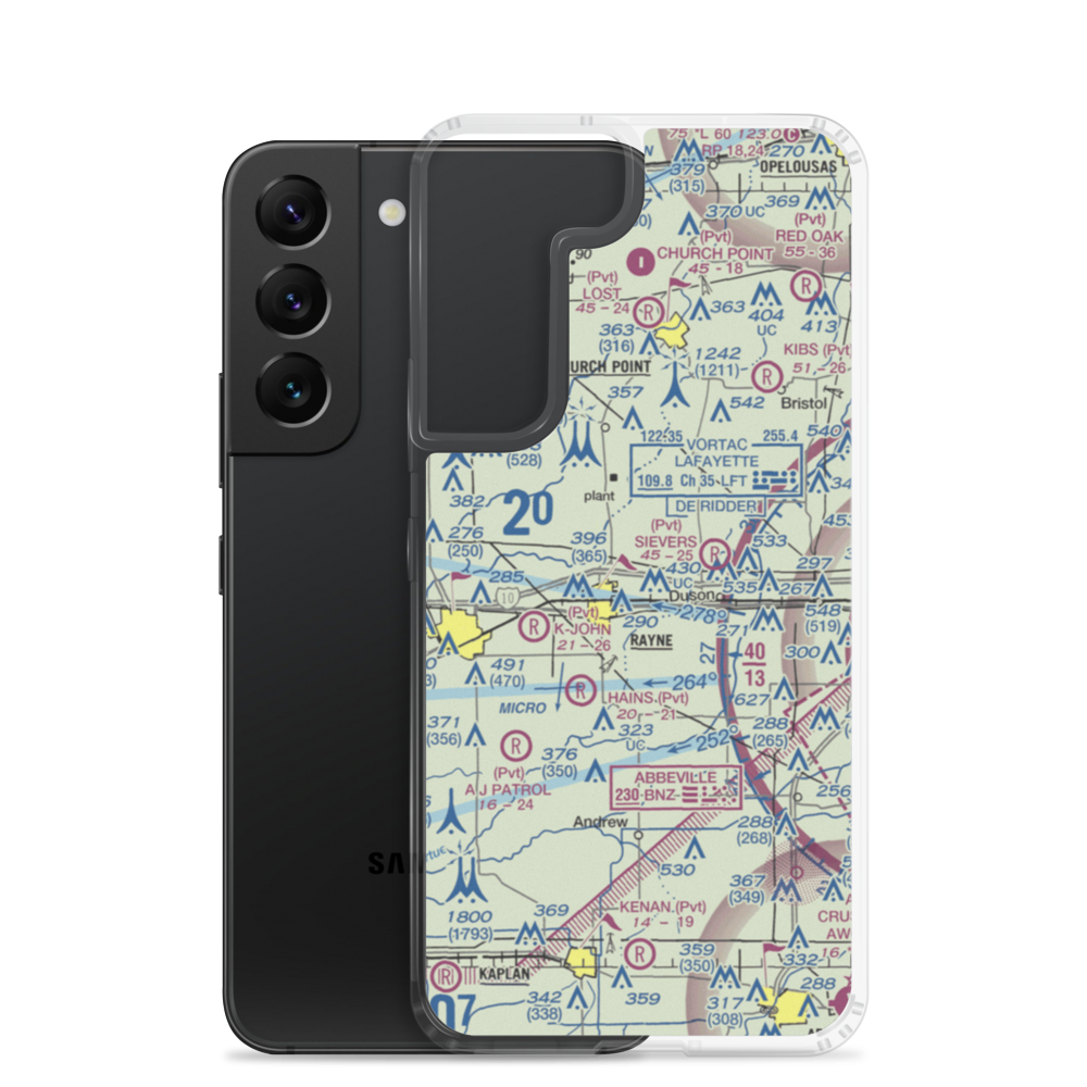 Phoenix Airport (LA30) VFR Sectional Samsung Case Samsung Galaxy S22 model shown