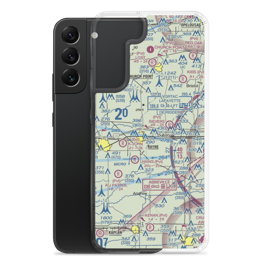 Phoenix Airport (LA30) VFR Sectional Samsung Case Samsung Galaxy S22 Plus model shown