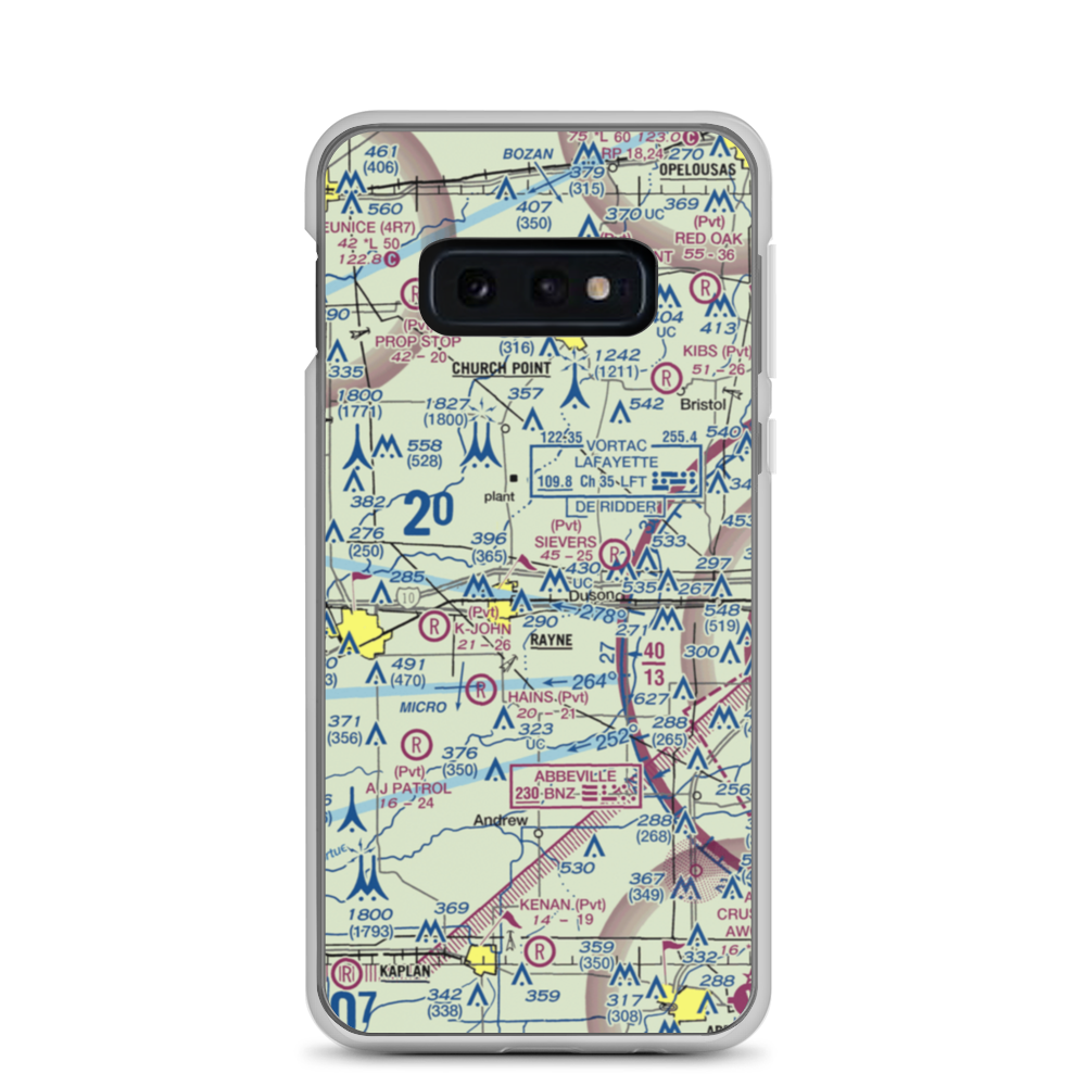 Phoenix Airport (LA30) VFR Sectional Samsung Case Samsung Galaxy S10e model shown