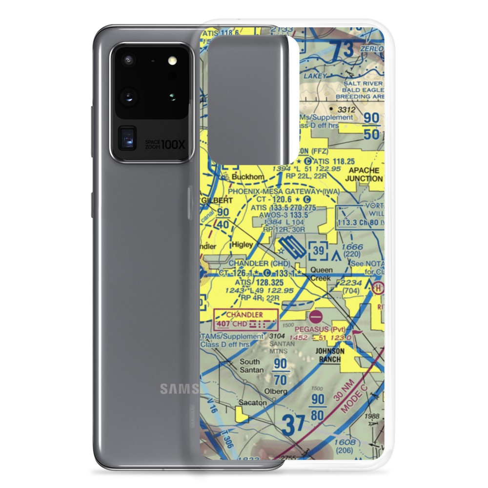 Phoenix-Mesa-Gateway Airport (IWA) VFR Sectional Samsung Case Samsung Galaxy S20 Ultra model shown