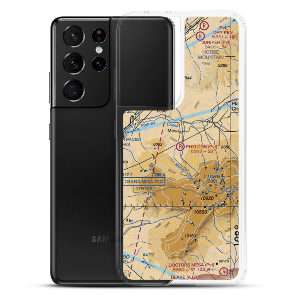 Phylcon Ranch Airport (9CO9) VFR Sectional Samsung Case Samsung Galaxy S21 Ultra model shown