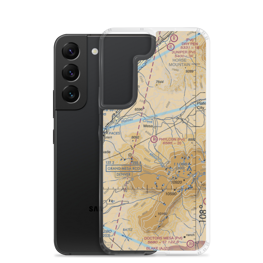 Phylcon Ranch Airport (9CO9) VFR Sectional Samsung Case Samsung Galaxy S22 model shown