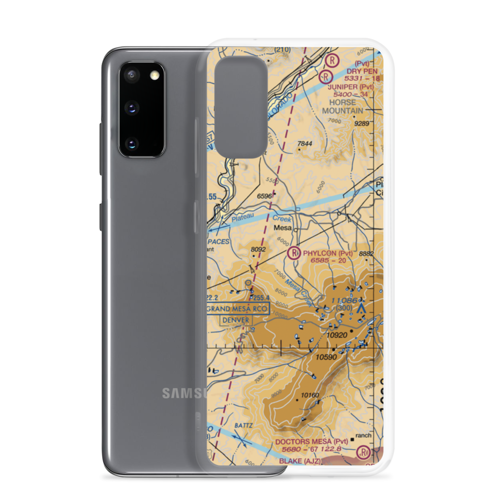 Phylcon Ranch Airport (9CO9) VFR Sectional Samsung Case Samsung Galaxy S20 model shown