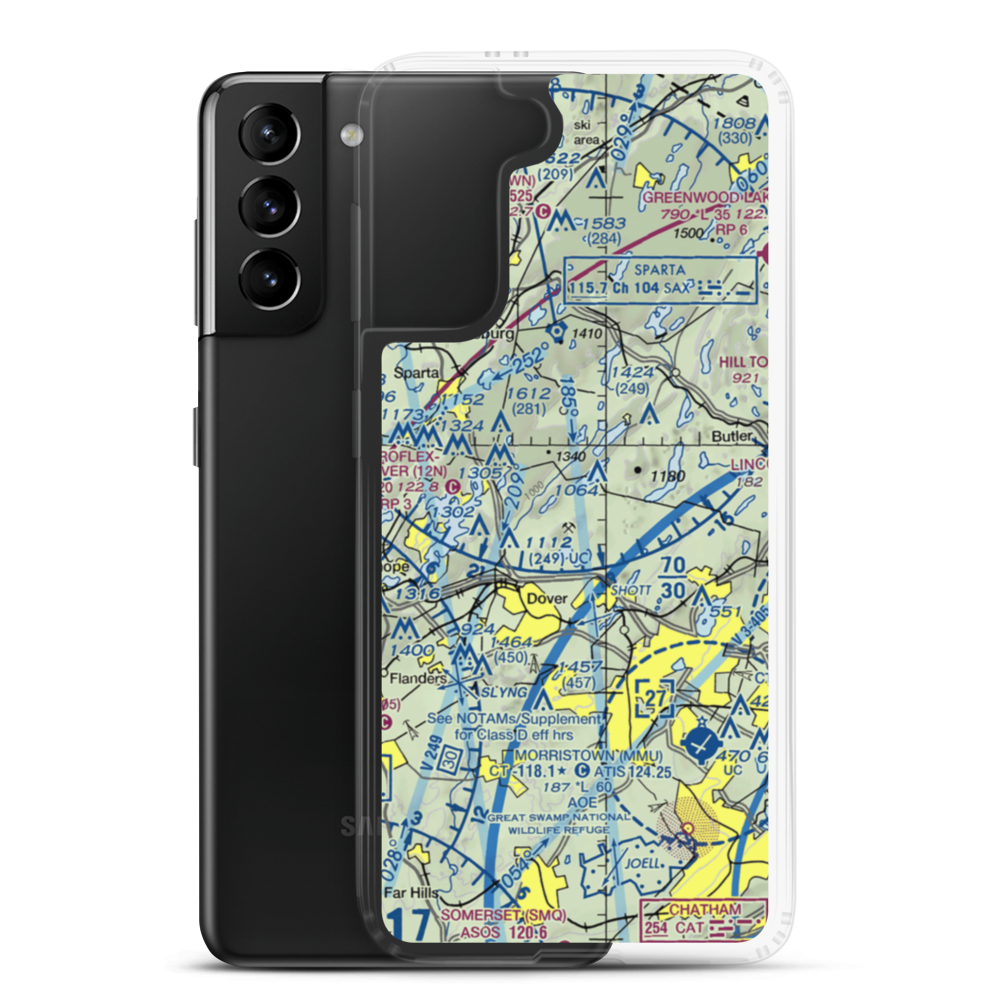 Picatinny Army Heliport (N33) VFR Sectional Samsung Case Samsung Galaxy S21 Plus model shown