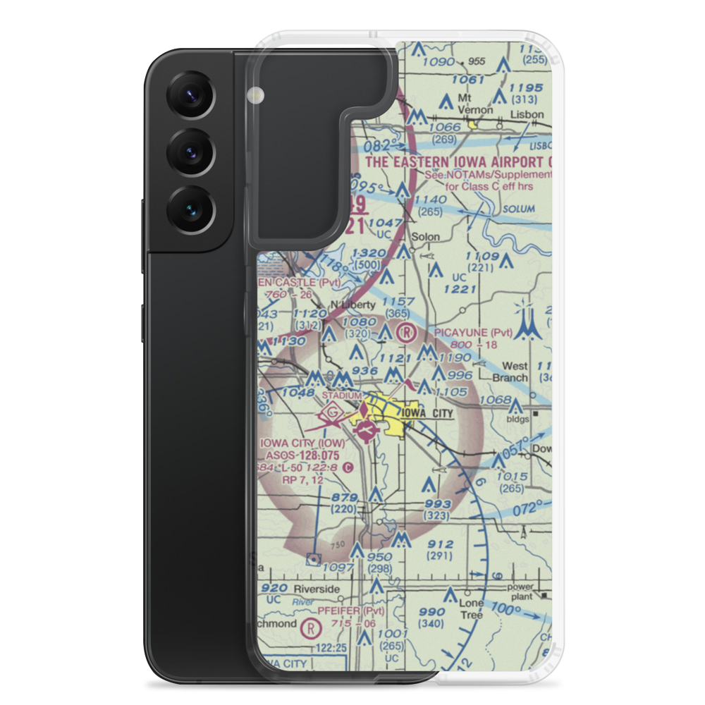 Picayune Airport (IA16) VFR Sectional Samsung Case Samsung Galaxy S22 Plus model shown