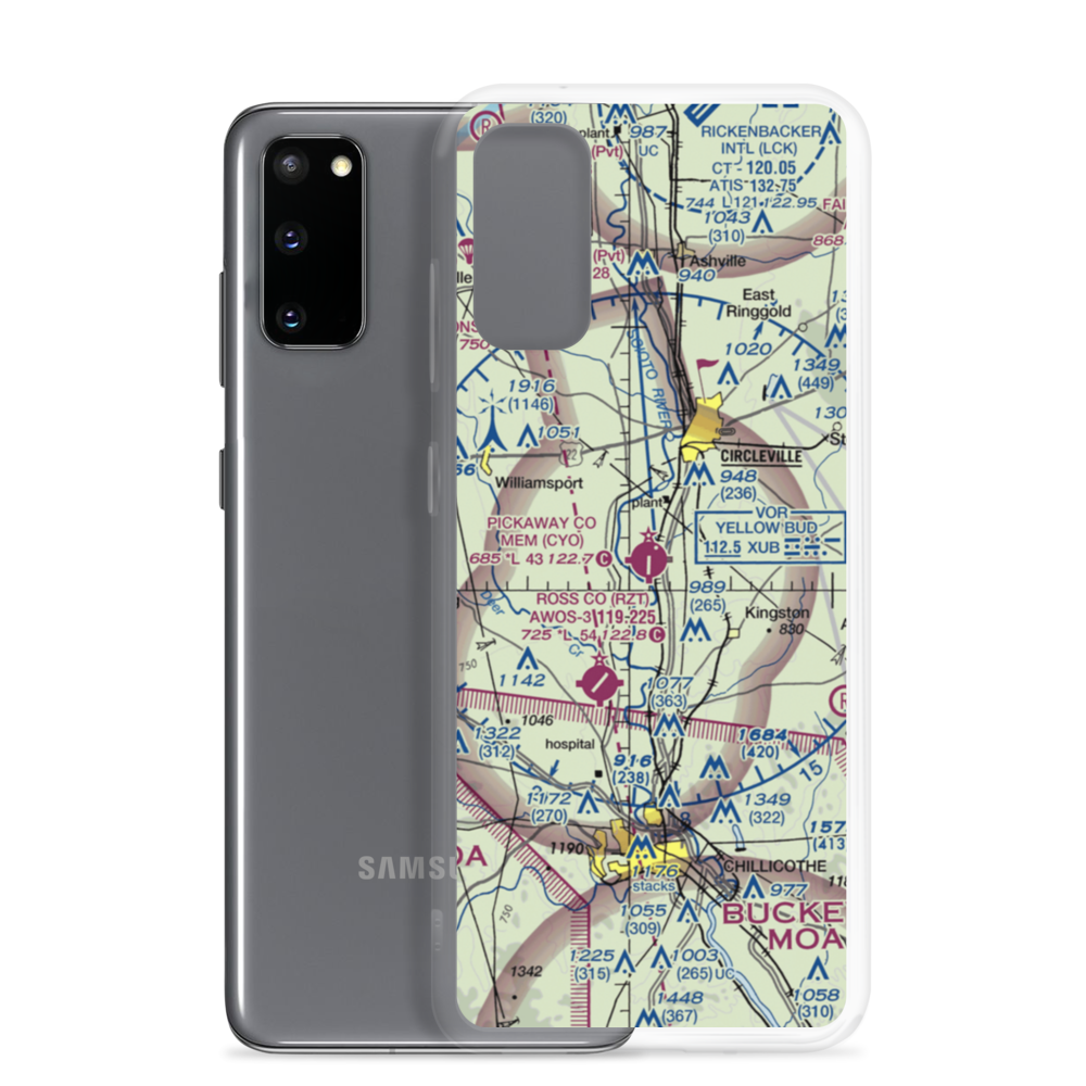 Pickaway County Memorial Airport (CYO) VFR Sectional Samsung Case Samsung Galaxy S20 model shown