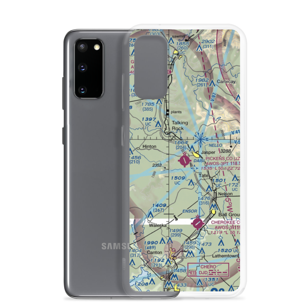 Pickens County Airport (JZP) VFR Sectional Samsung Case Samsung Galaxy S20 model shown