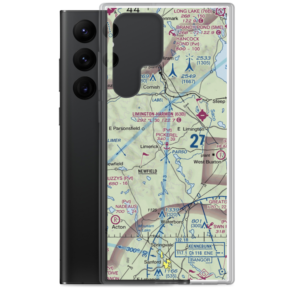 Pickerel Pond Seaplane Base (ME83) VFR Sectional Samsung Case Samsung Galaxy S22 Ultra model shown