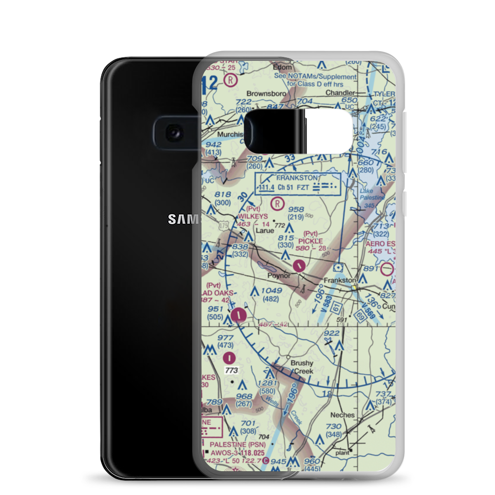 Pickle Plantation Airport (XS91) VFR Sectional Samsung Case Samsung Galaxy S10e model shown