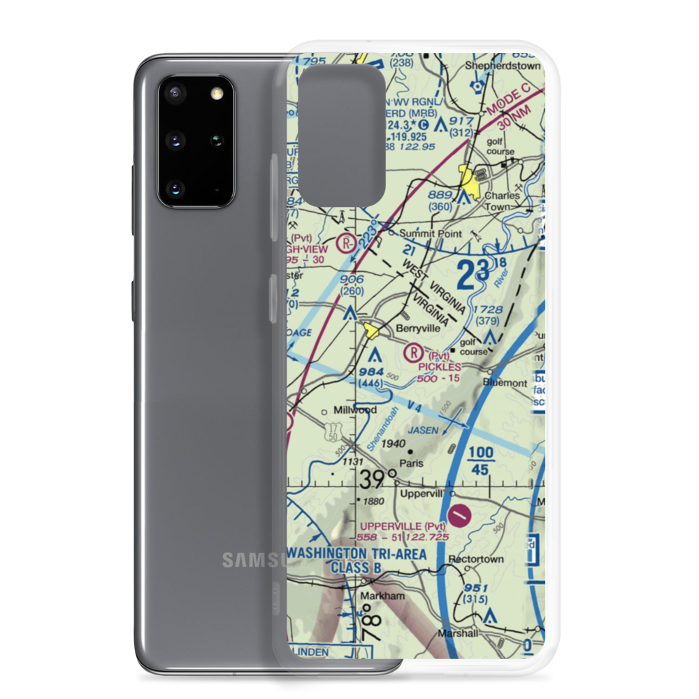 Pickles Airport (01VA) VFR Sectional Samsung Case Samsung Galaxy S20 Plus model shown
