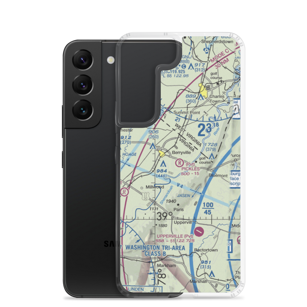 Pickles Airport (01VA) VFR Sectional Samsung Case Samsung Galaxy S22 model shown