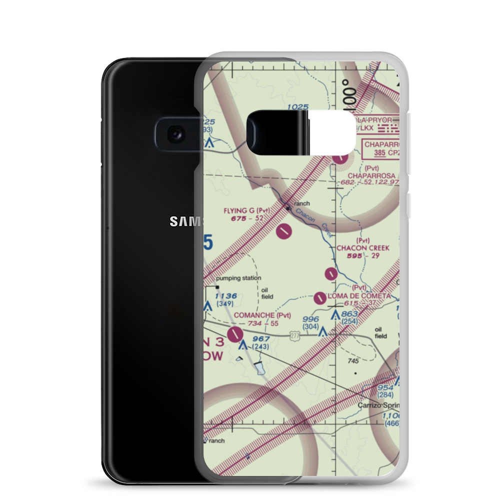 Picosa Ranch Airport (3TA8) VFR Sectional Samsung Case Samsung Galaxy S10e model shown