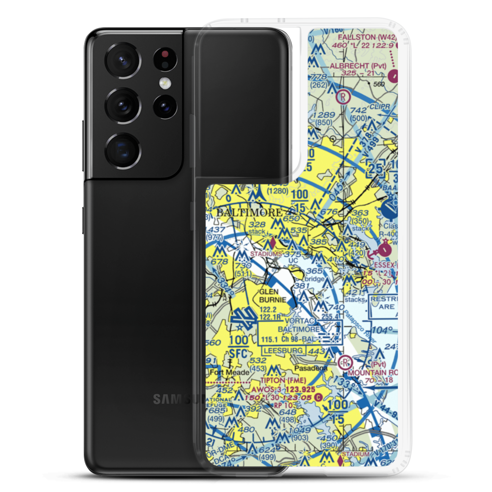 Pier 7 Heliport (4MD) VFR Sectional Samsung Case Samsung Galaxy S21 Ultra model shown