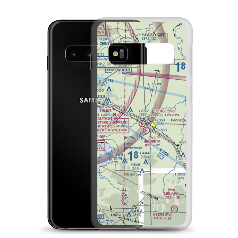 Pierce Airport (TE10) VFR Sectional Samsung Case Samsung Galaxy S10 model shown