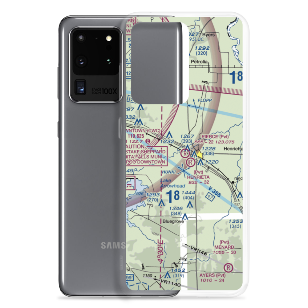 Pierce Airport (TE10) VFR Sectional Samsung Case Samsung Galaxy S20 Ultra model shown