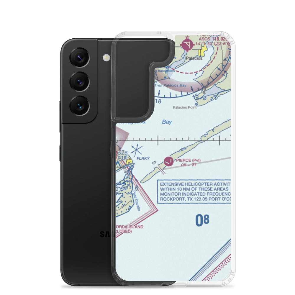 Pierce Field (72TA) VFR Sectional Samsung Case Samsung Galaxy S22 model shown