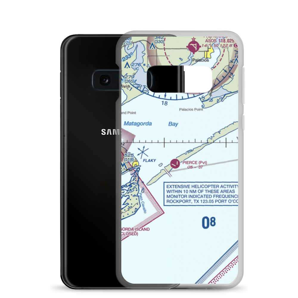 Pierce Field (72TA) VFR Sectional Samsung Case Samsung Galaxy S10e model shown