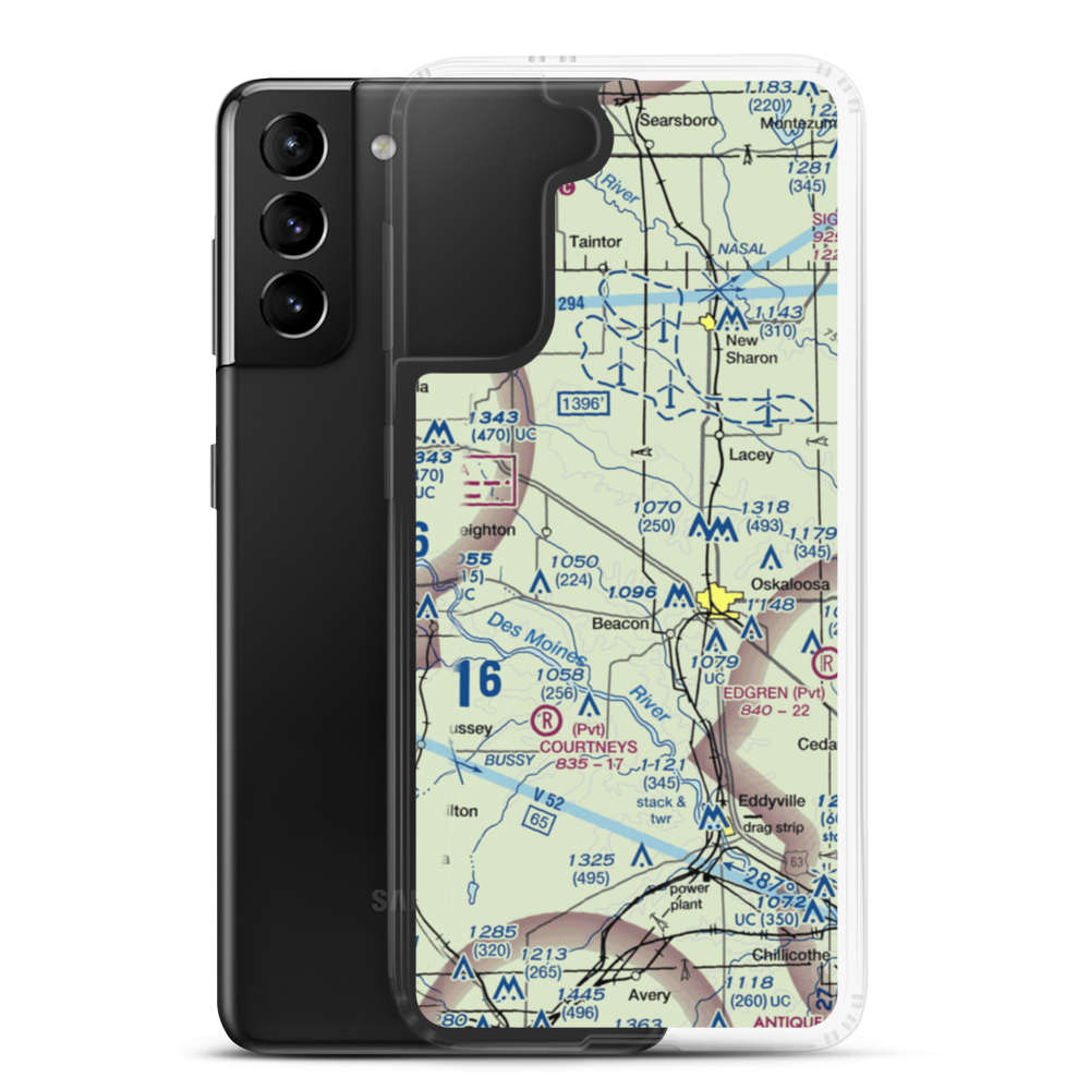 Pierson Field (IA32) VFR Sectional Samsung Case Samsung Galaxy S21 Plus model shown