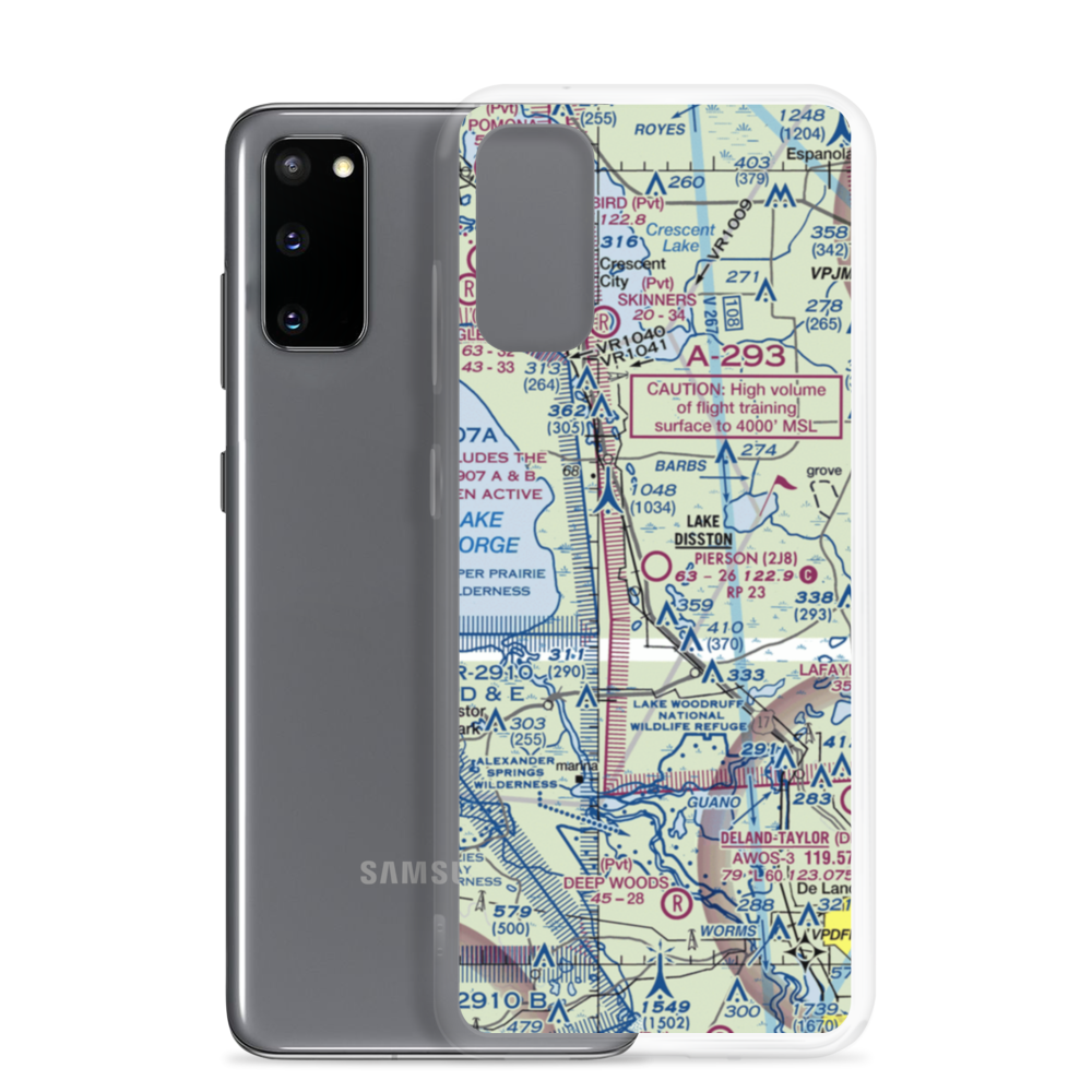 Pierson Municipal Airport (2J8) VFR Sectional Samsung Case Samsung Galaxy S20 model shown