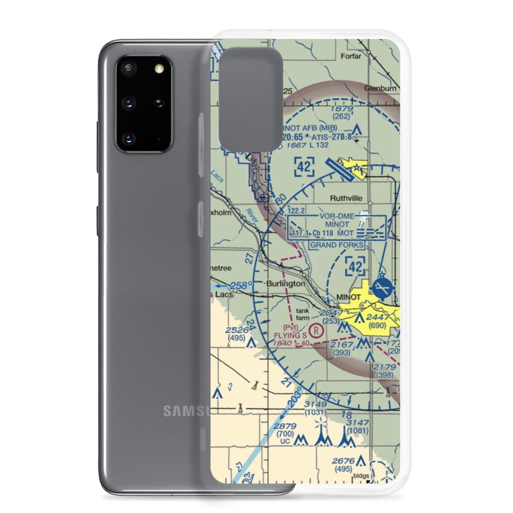 Pietschtree Airstrip (12ND) VFR Sectional Samsung Case Samsung Galaxy S20 Plus model shown
