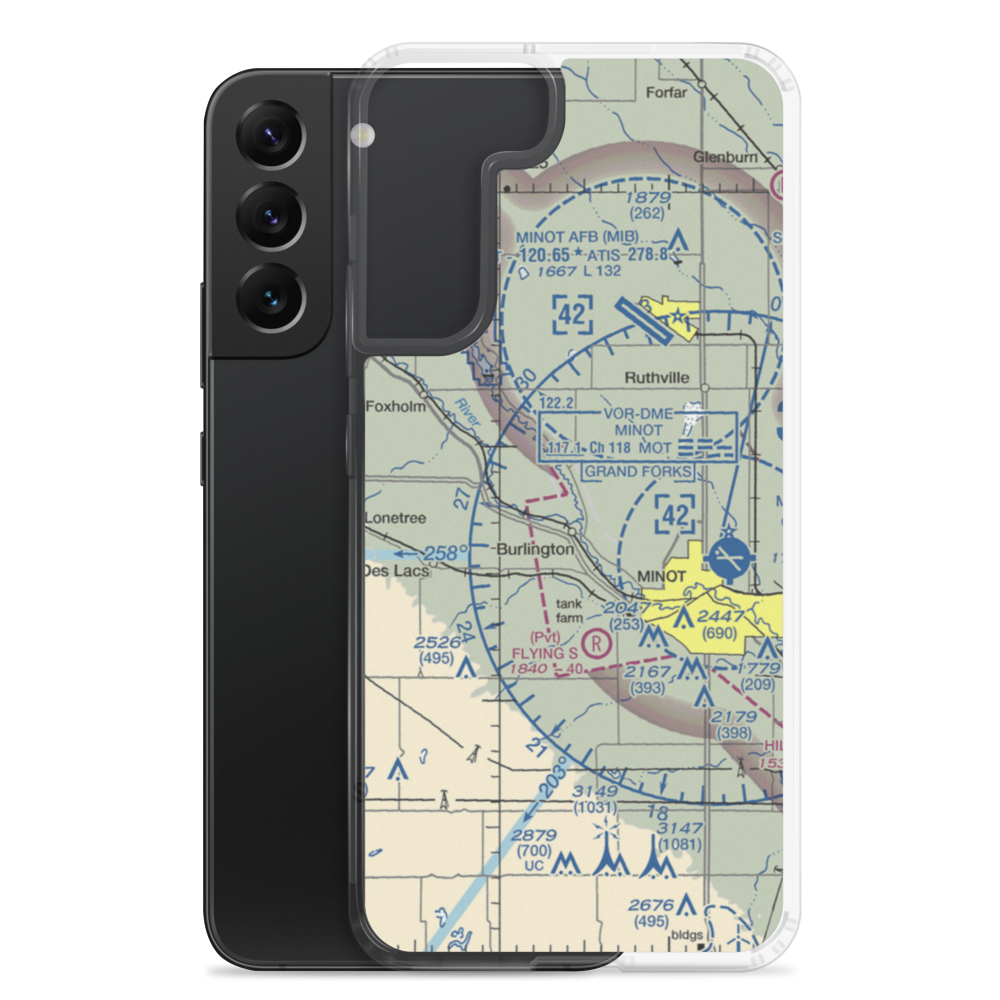 Pietschtree Airstrip (12ND) VFR Sectional Samsung Case Samsung Galaxy S22 Plus model shown