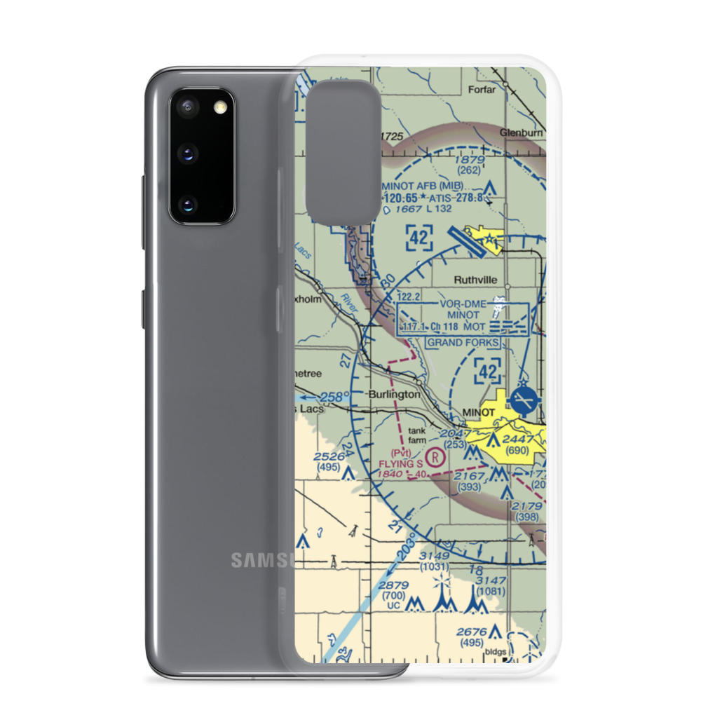 Pietschtree Airstrip (12ND) VFR Sectional Samsung Case Samsung Galaxy S20 model shown