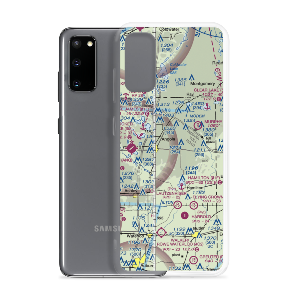 Pigeon Airport (II16) VFR Sectional Samsung Case Samsung Galaxy S20 model shown