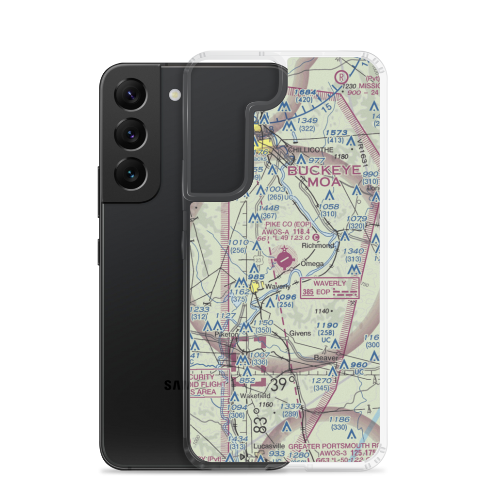 Pike County Airport (EOP) VFR Sectional Samsung Case Samsung Galaxy S22 model shown