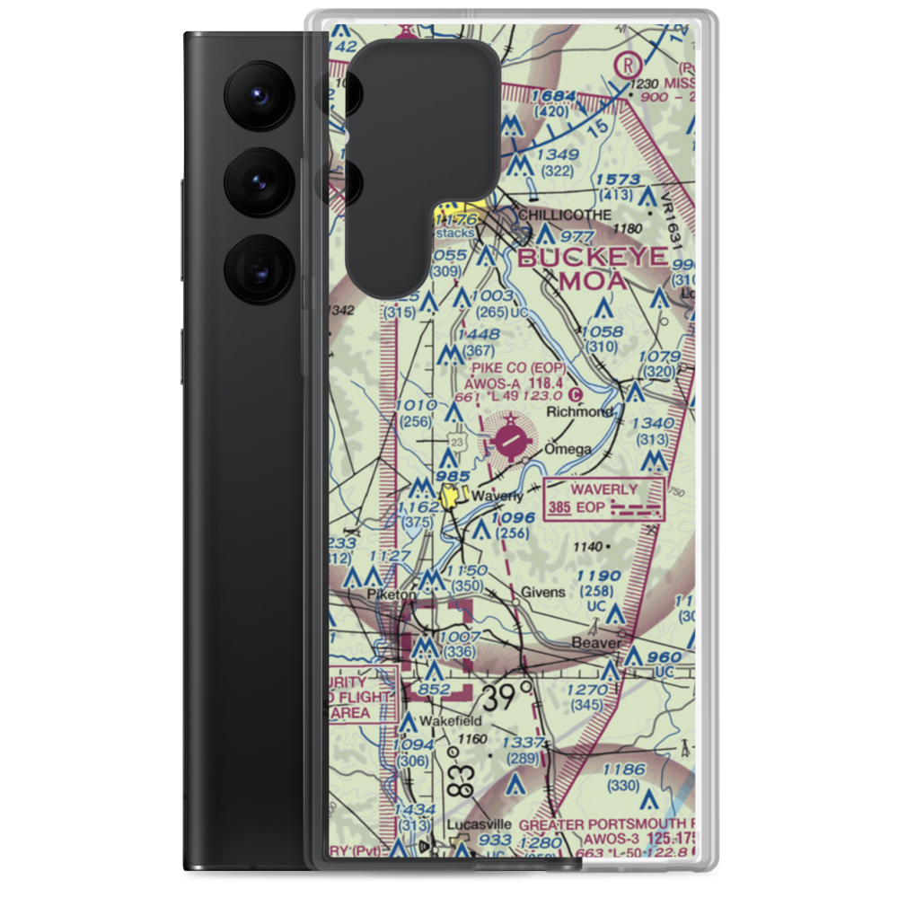 Pike County Airport (EOP) VFR Sectional Samsung Case Samsung Galaxy S22 Ultra model shown