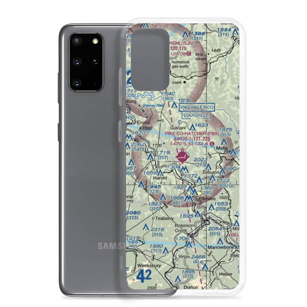 Pike County-Hatcher Field (PBX) VFR Sectional Samsung Case Samsung Galaxy S20 Plus model shown