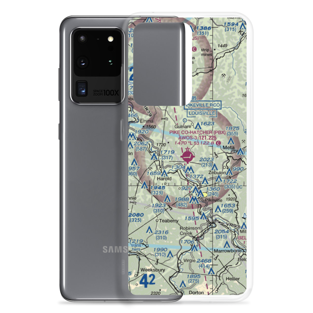 Pike County-Hatcher Field (PBX) VFR Sectional Samsung Case Samsung Galaxy S20 Ultra model shown