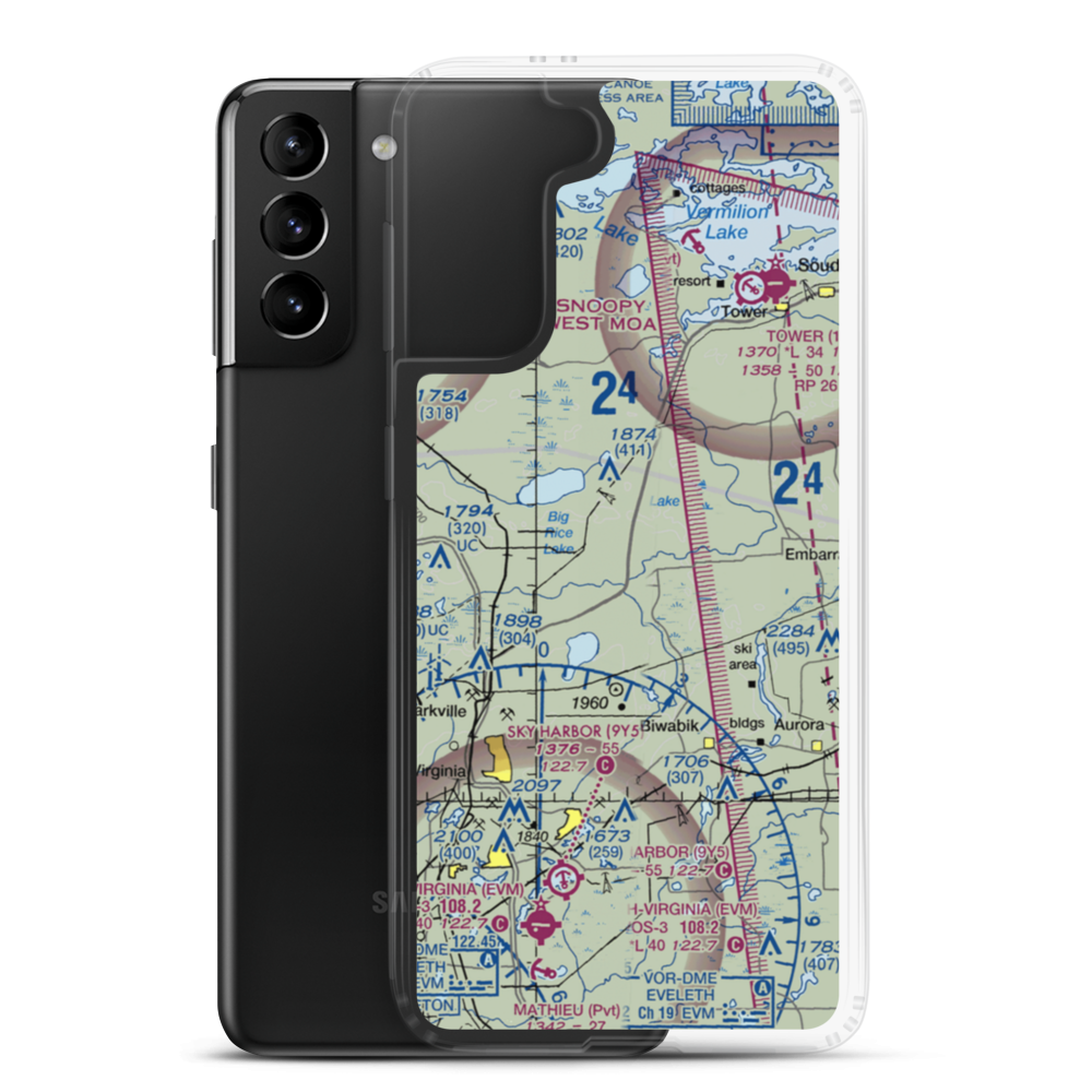 Pike Field Airport (06MN) VFR Sectional Samsung Case Samsung Galaxy S21 Plus model shown