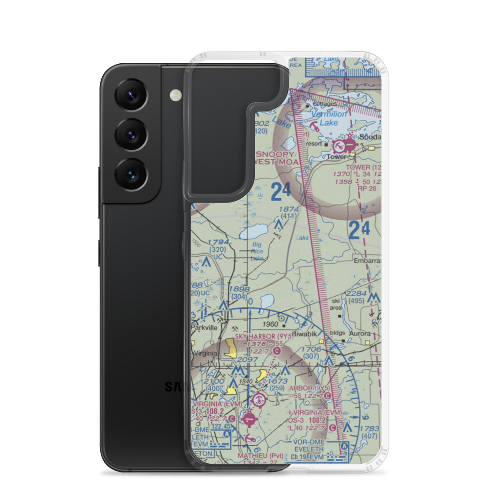 Pike Field Airport (06MN) VFR Sectional Samsung Case Samsung Galaxy S22 model shown