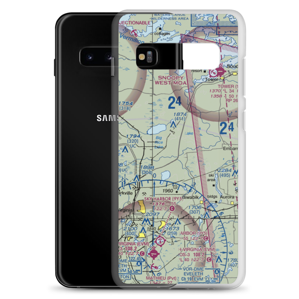 Pike Field Airport (06MN) VFR Sectional Samsung Case Samsung Galaxy S10+ model shown