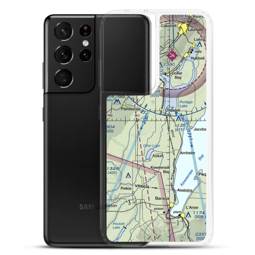 Pike River Landing (79MI) VFR Sectional Samsung Case Samsung Galaxy S21 Ultra model shown