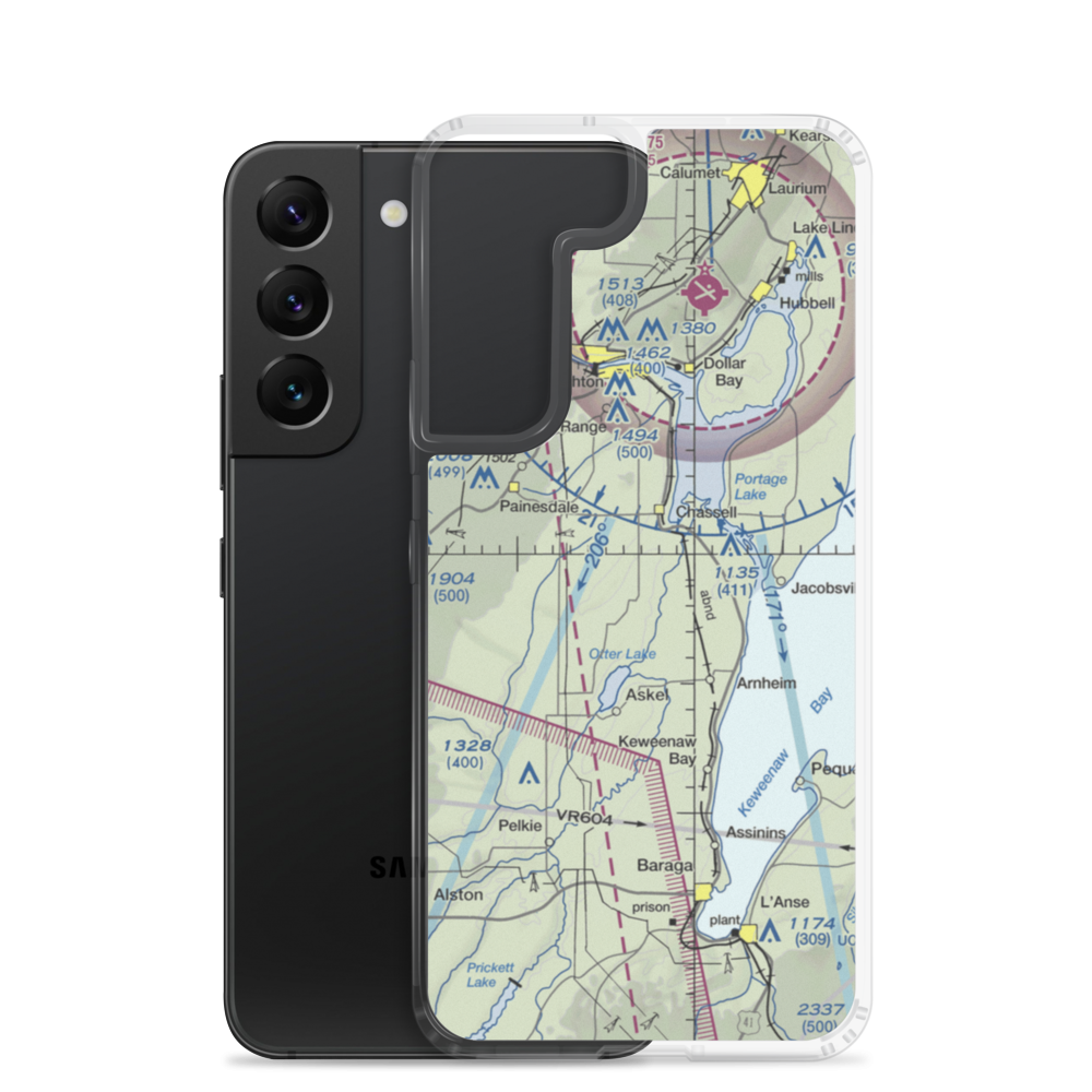 Pike River Landing (79MI) VFR Sectional Samsung Case Samsung Galaxy S22 model shown