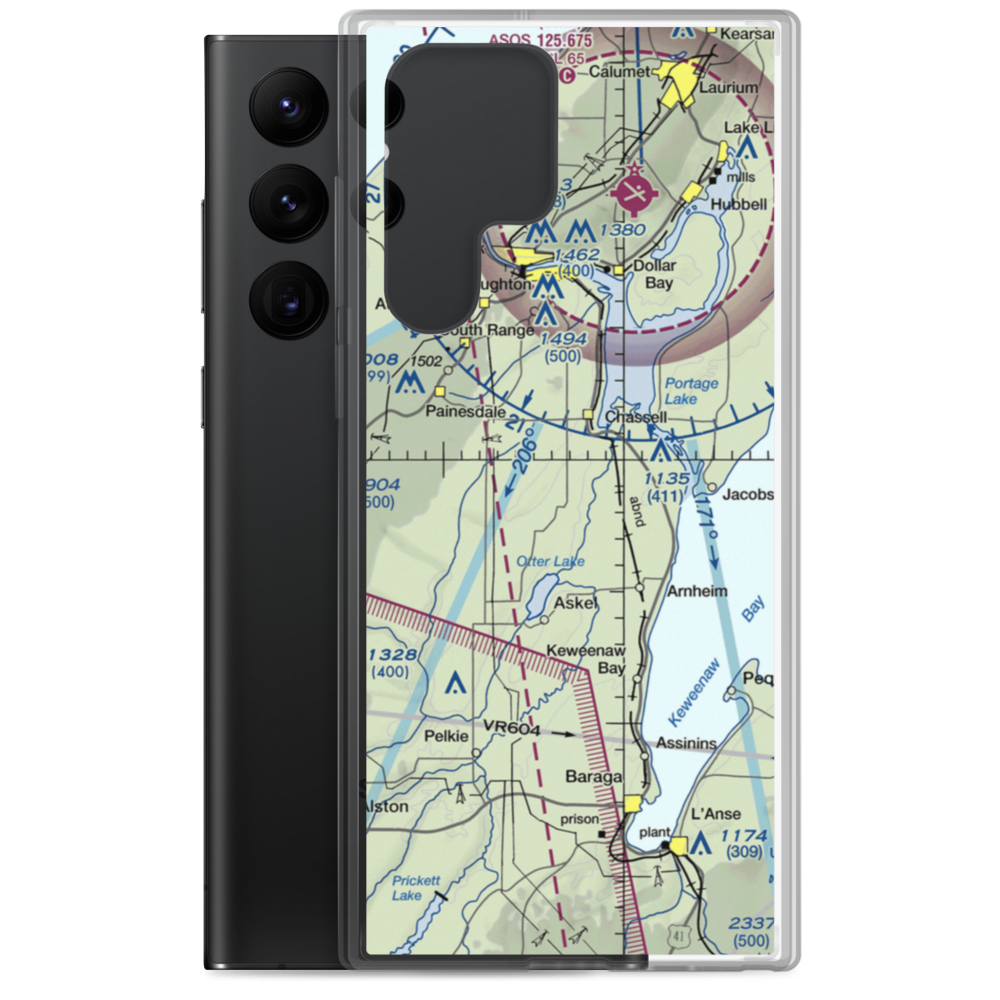 Pike River Landing (79MI) VFR Sectional Samsung Case Samsung Galaxy S22 Ultra model shown