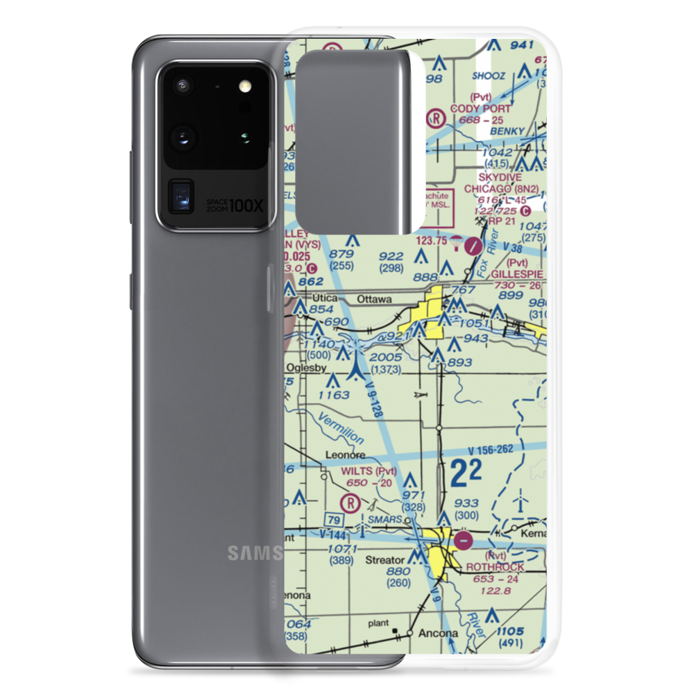 Pike's Airport (22LL) VFR Sectional Samsung Case Samsung Galaxy S20 Ultra model shown