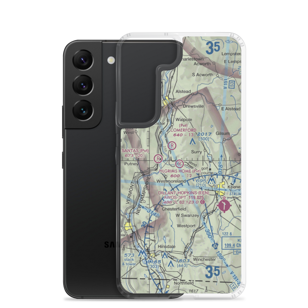 Pilgrim's Home Airfield (2NH5) VFR Sectional Samsung Case Samsung Galaxy S22 model shown