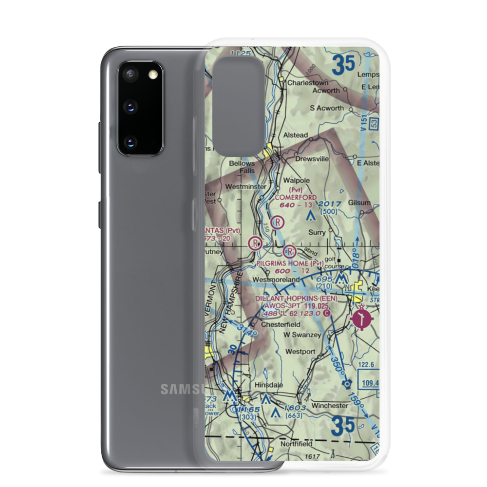 Pilgrim's Home Airfield (2NH5) VFR Sectional Samsung Case Samsung Galaxy S20 model shown