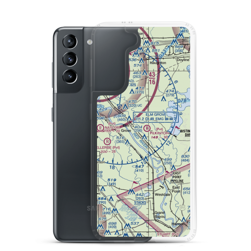 Pilkinton Airstrip (68LA) VFR Sectional Samsung Case Samsung Galaxy S21 model shown