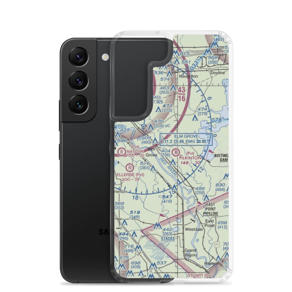 Pilkinton Airstrip (68LA) VFR Sectional Samsung Case Samsung Galaxy S22 model shown