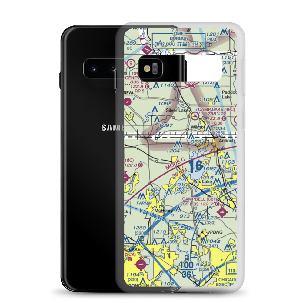 Pillow Hill Airport (3LL4) VFR Sectional Samsung Case Samsung Galaxy S10 model shown