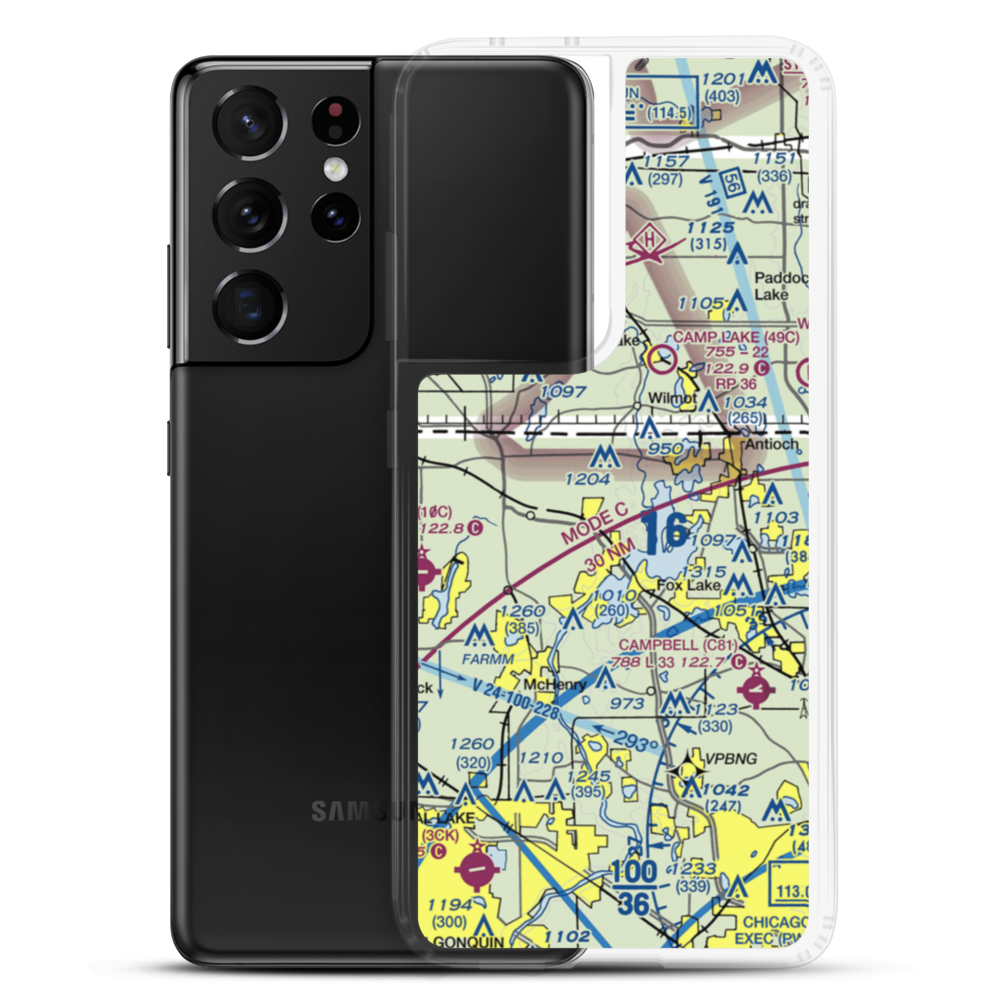 Pillow Hill Airport (3LL4) VFR Sectional Samsung Case Samsung Galaxy S21 Ultra model shown